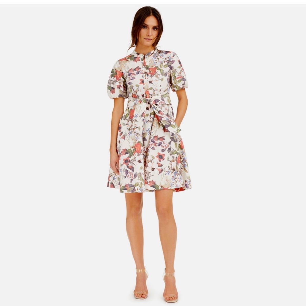 INC International Concepts  Regal Blossom Floral Dress, Size Large